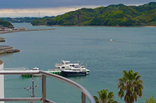 岩城島のホテル桟橋 